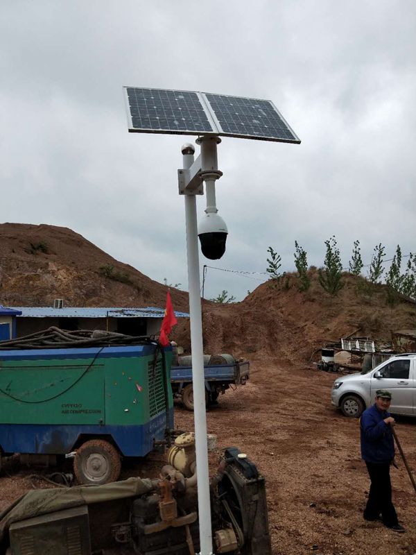 山東日照項目工地用太陽能無線監控系統