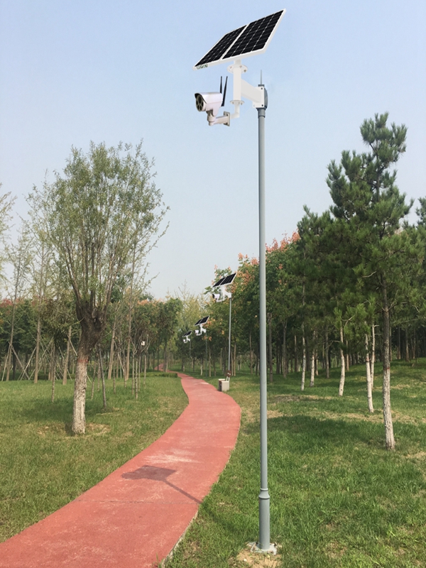 陜西灃河工業園區公園景區用太陽能無線監控系統