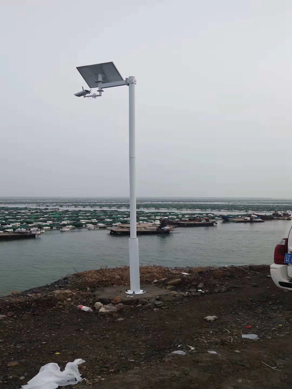 吉林海水養殖場用OKEYSET太陽能無線監控一體機