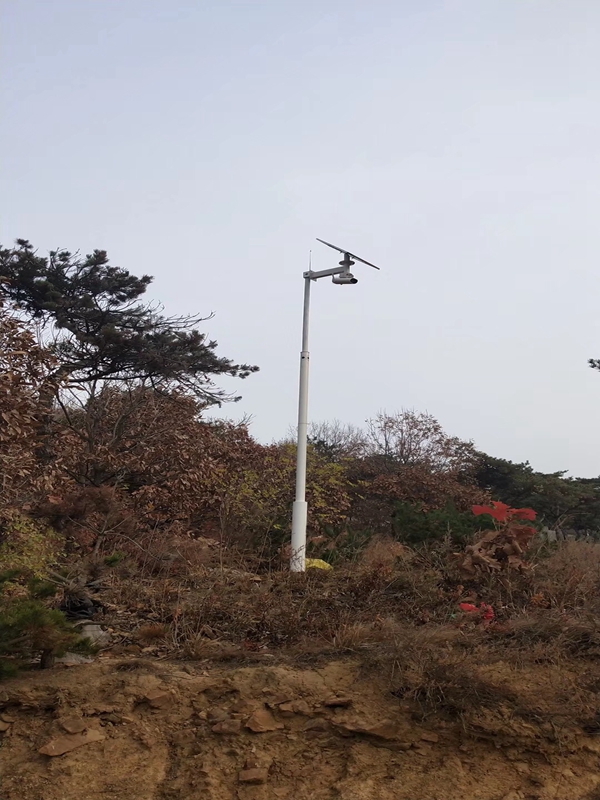 吉林沿海養殖場用OKEYSET太陽能無線監控一體機