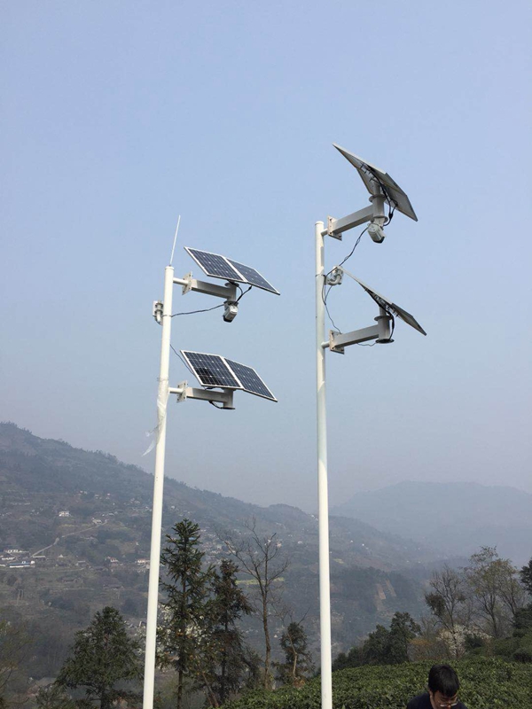 四川樂山茶葉基地用 Okeyset 太陽能無線監控一體機
