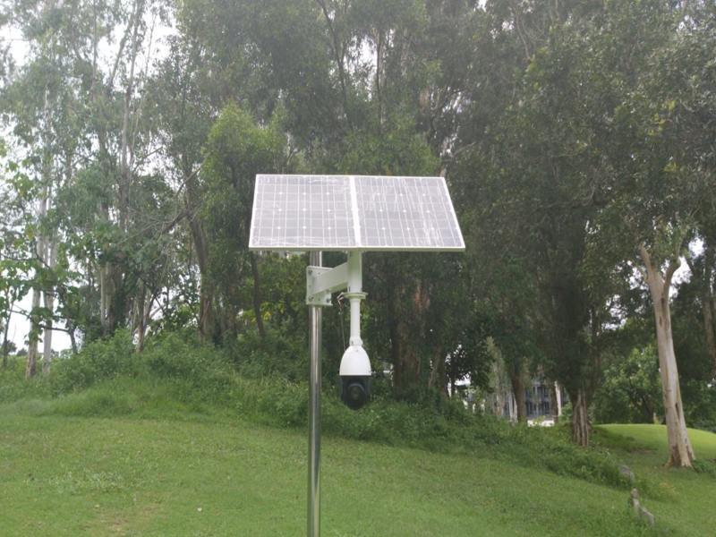 中國香港高爾夫球場用OKEYSET太陽能4G監控一體機
