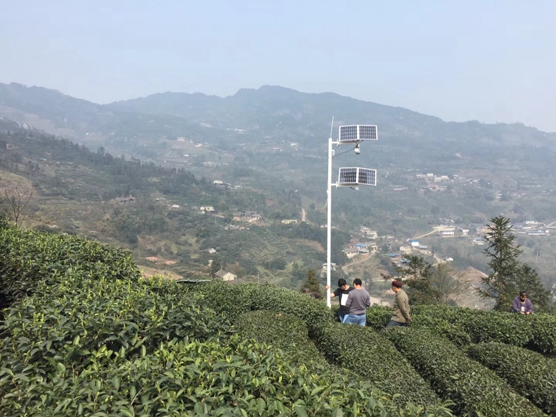 四川蔬菜溯源用OKEYSET太陽能4G監控一體機