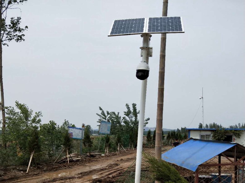 山東日照礦山用OKEYSET太陽能4G監控一體機