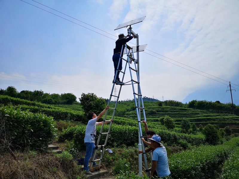 四川樂山高原蔬菜基地用okeyset太陽能監控攝像頭