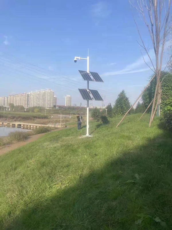 陜西西安市長安區灃河用集創科技太陽能無線監控系統