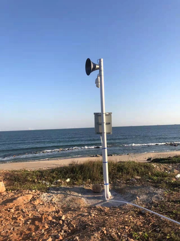 中國核工業部大亞灣核電廠用集創科技太陽能板智能語音物聯網遠程播報系統