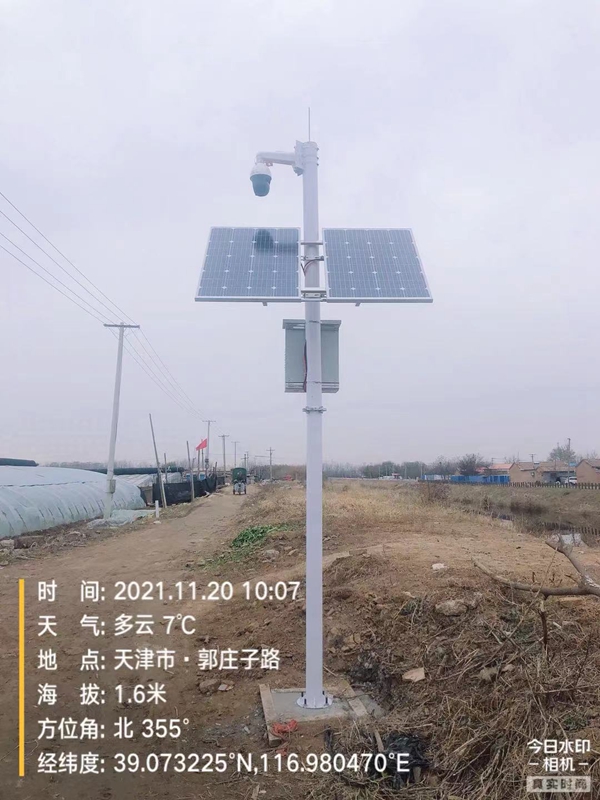 天津市京東農場智慧農業大棚用集創科技太陽能無線監控系統