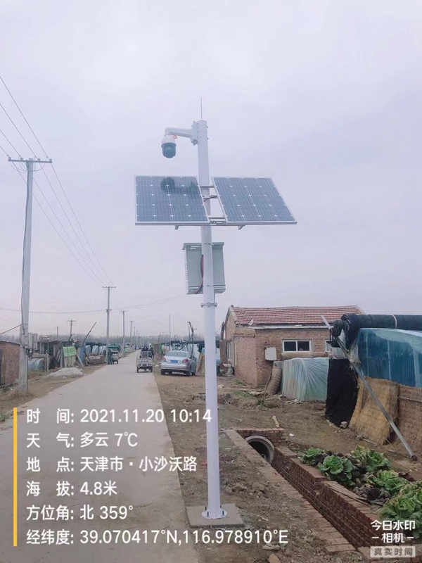 天津市京東農場智慧蔬菜大棚用集創科技太陽能無線監控系統